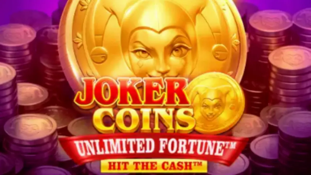 Joker Coins Unlimited Fortune slot machine interface na may neon fruits at Joker theme